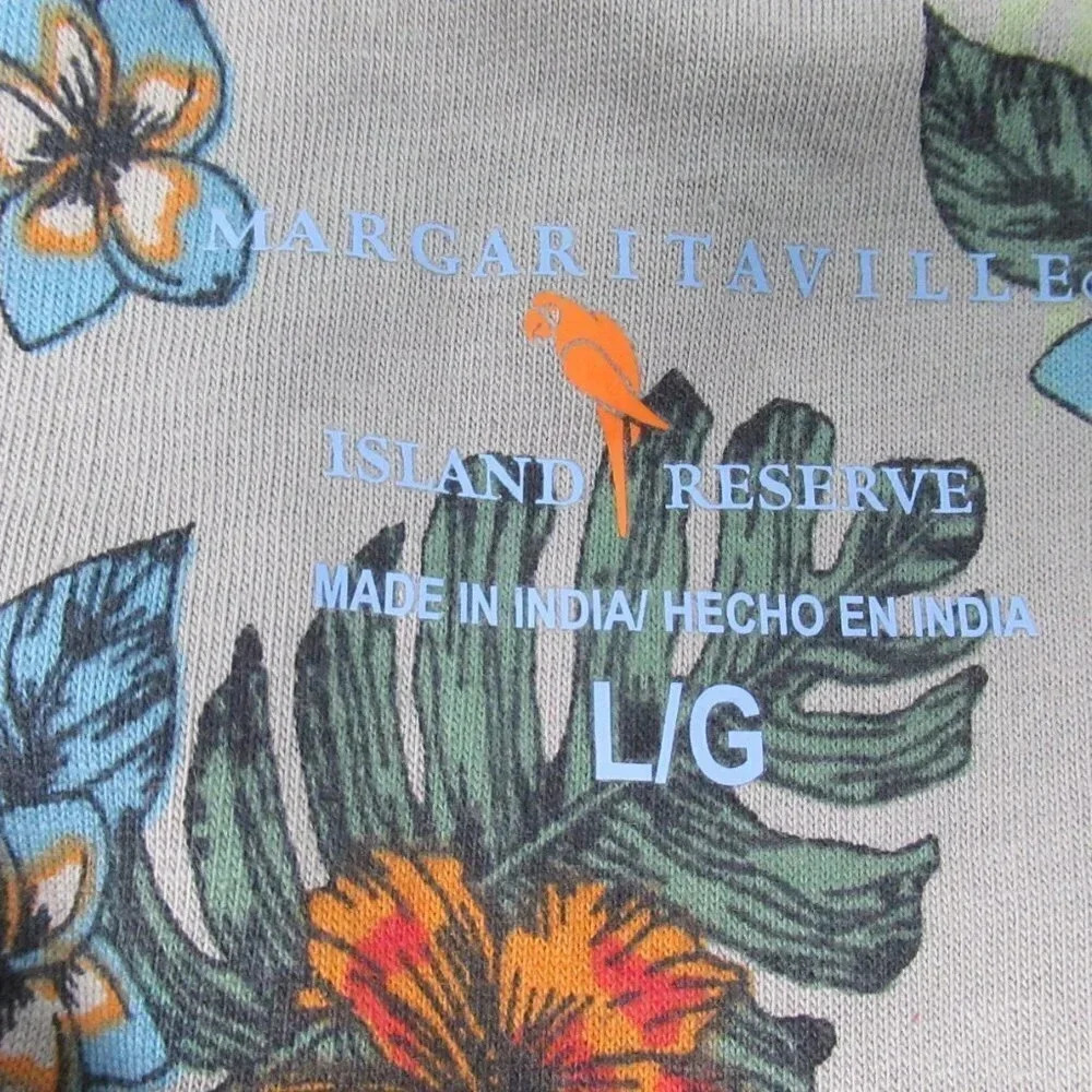Margaritaville Polo Shirt Men's L Gray Island Reserve Relaxed Cotton - Picture 3 of 7